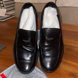 Prada Mens Black Calzature Uomo Loafers 9